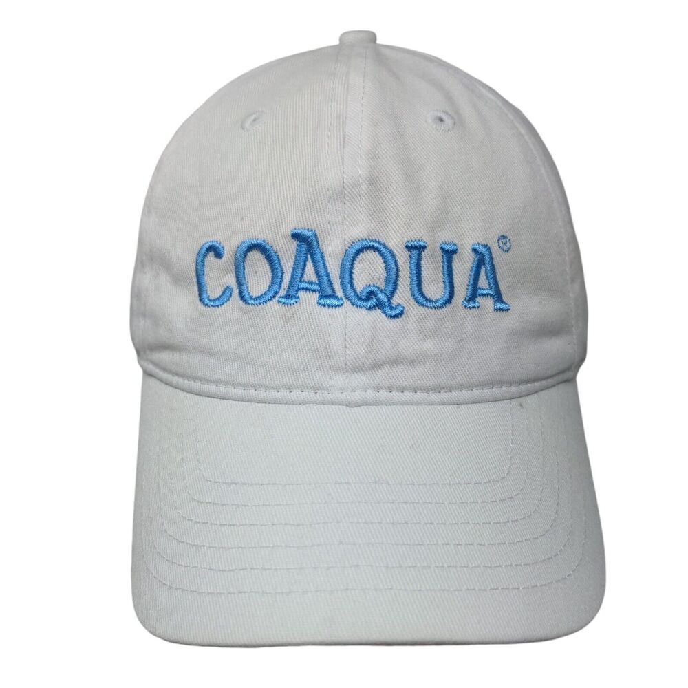 Coaqua Slideback Hat White One Size Adjustable Embroidered Fersten Worldwide
